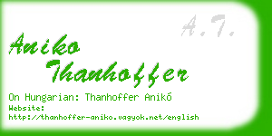 aniko thanhoffer business card