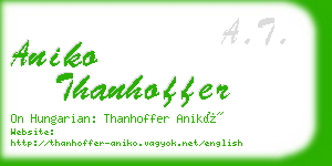 aniko thanhoffer business card